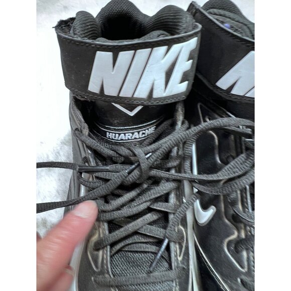 Nike Huarache Pro Mid Baseball Cleats Black & White Size 12 - Picture 4 of 11